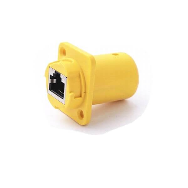 Elecbee Mini RJ45 Jack Ethernet Connector Panel Mount Female Waterproof Sockets 5pcs