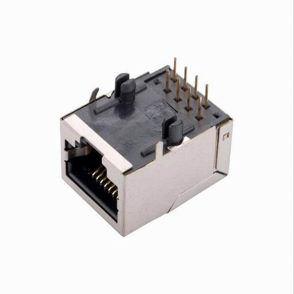 Elecbee RJ45 Connector Socket Shield 90Degree PCB Mount Network Interface for Communication Computer Connection 20pcs