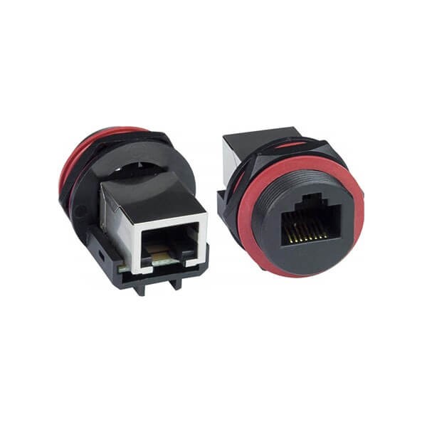 Elecbee Waterproof Cat5e RJ45 Feed-Thru Coupler Case Side Socket 5pcs