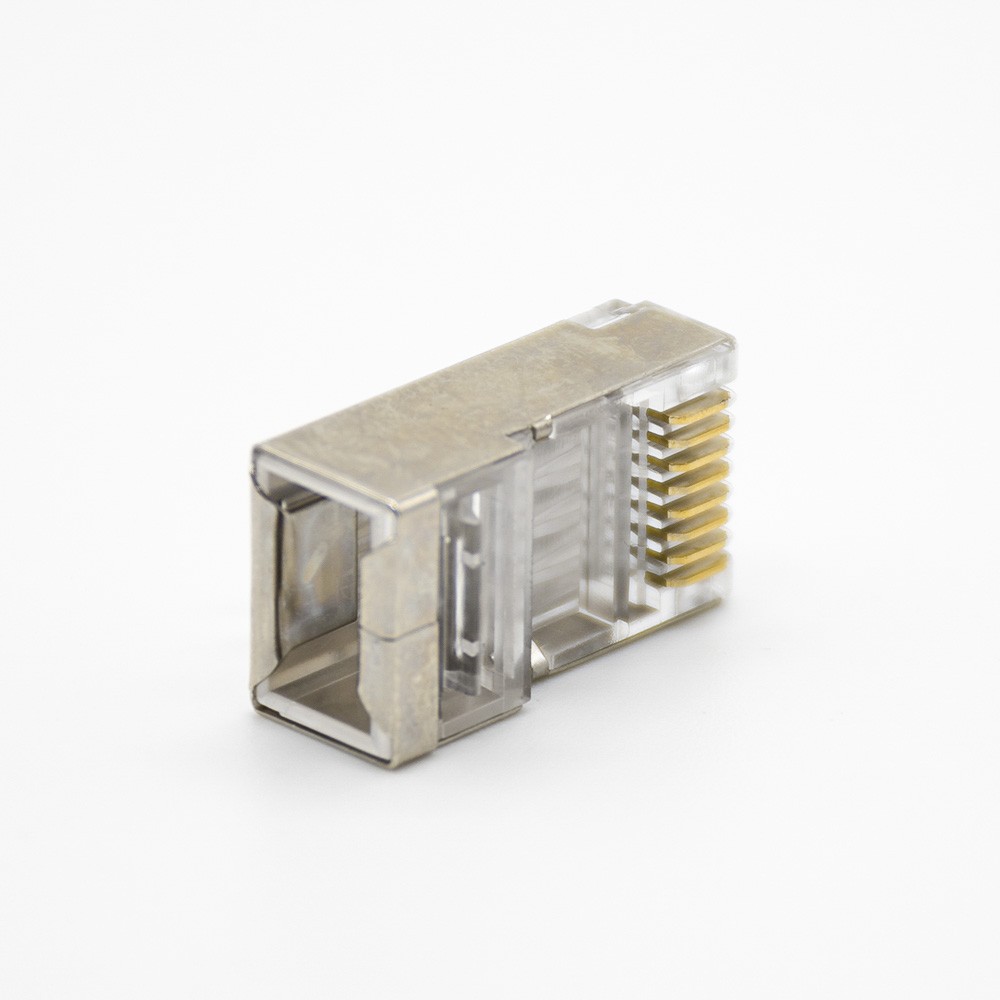 Elecbee Network Module Cat6 Plugs RJ45 8P8C Straight Shielded For Cat5e Cat6 Cat6a Cat7 Cat8