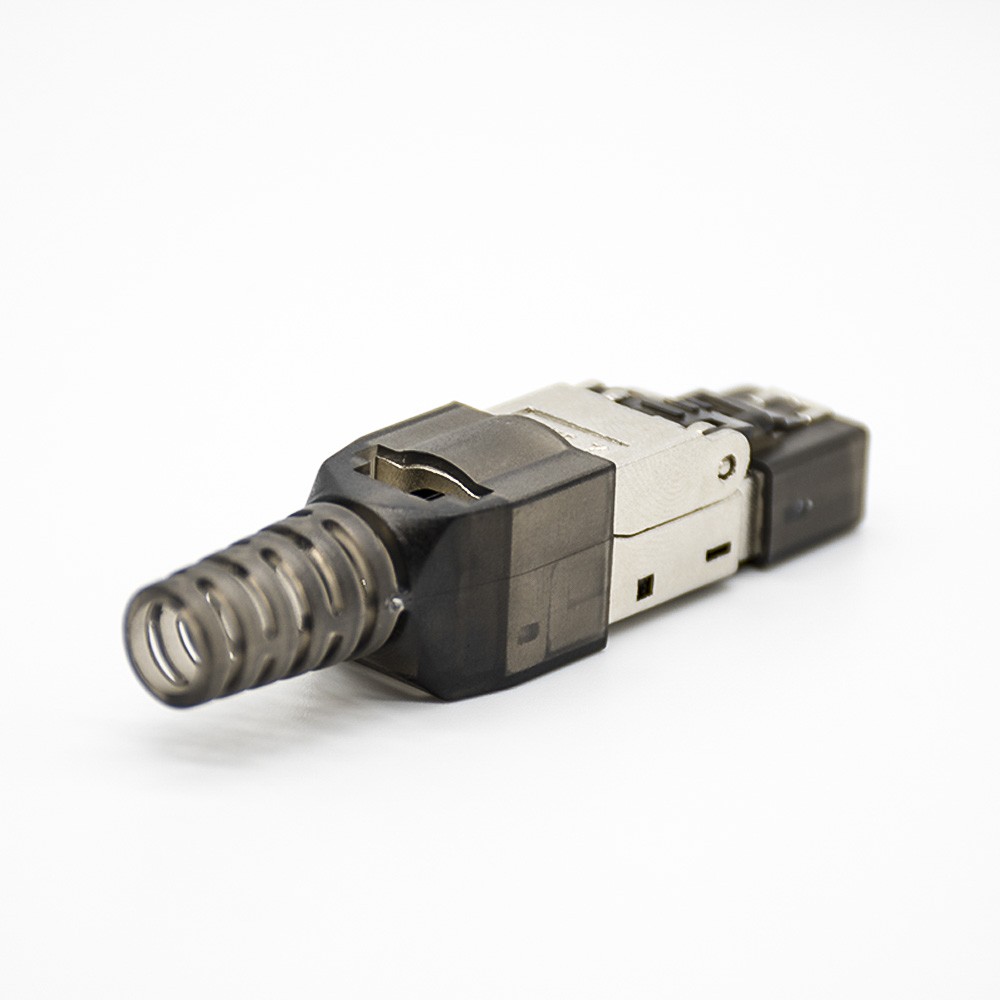Elecbee RJ45 8P8C Toolless Plug Straight Shielded For CAT6A