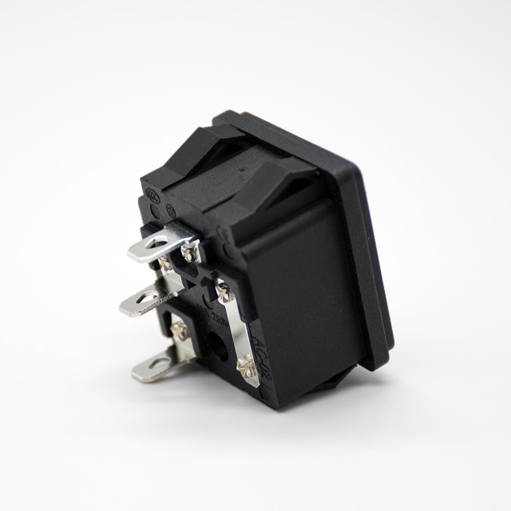 Elecbee 3 Pin Power Jack Through Hole Male AC-02 With Fuse Straight AC Power Connector