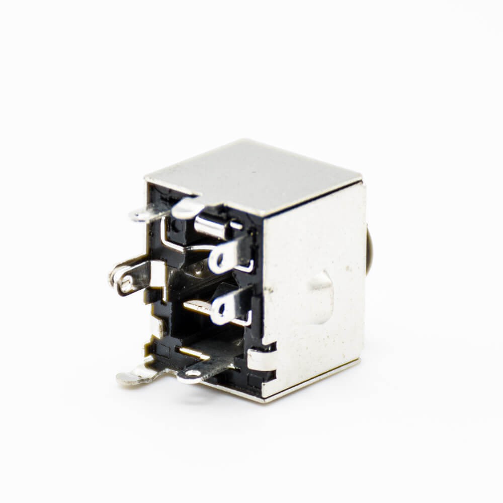 Elecbee DC Connector Through Hole Solder Lug Straight Shiled Female Power Jack