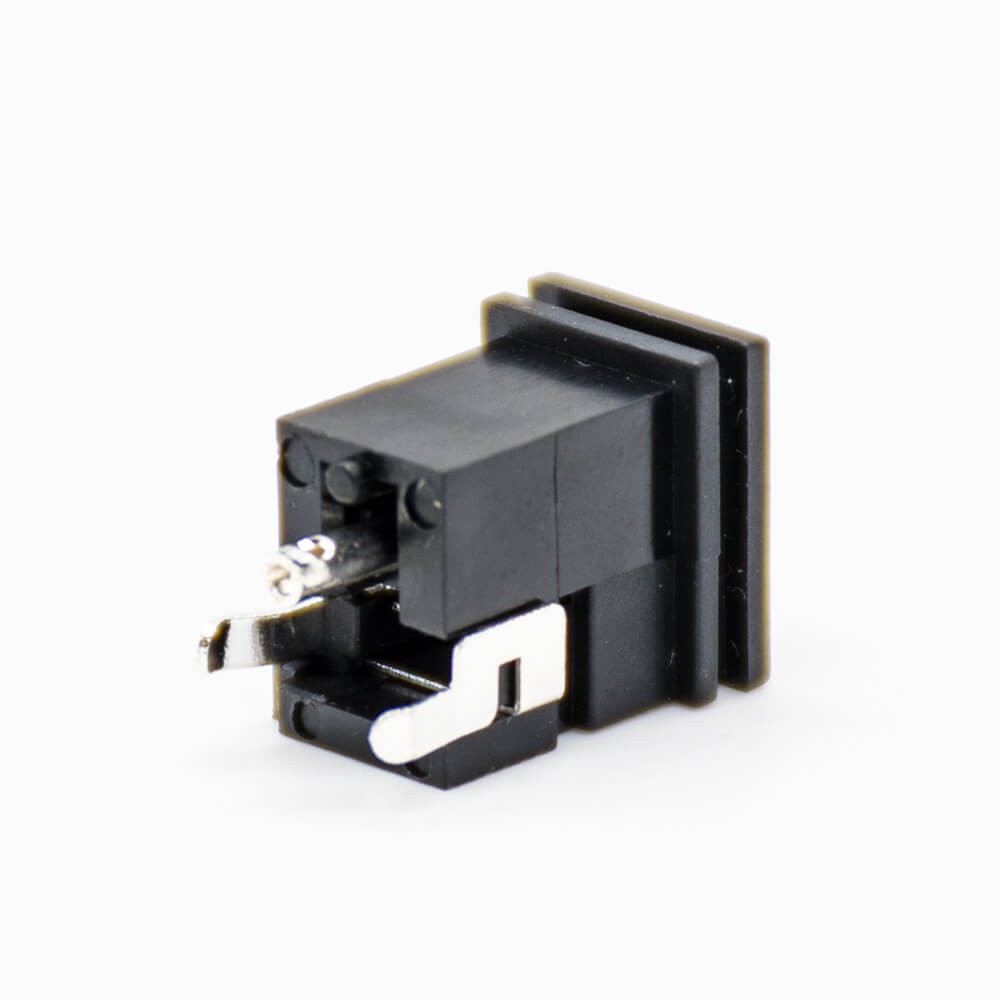 Elecbee DC Connectors Power Male Jack Through Hole Solder Lug Straight Unshiled Plastic