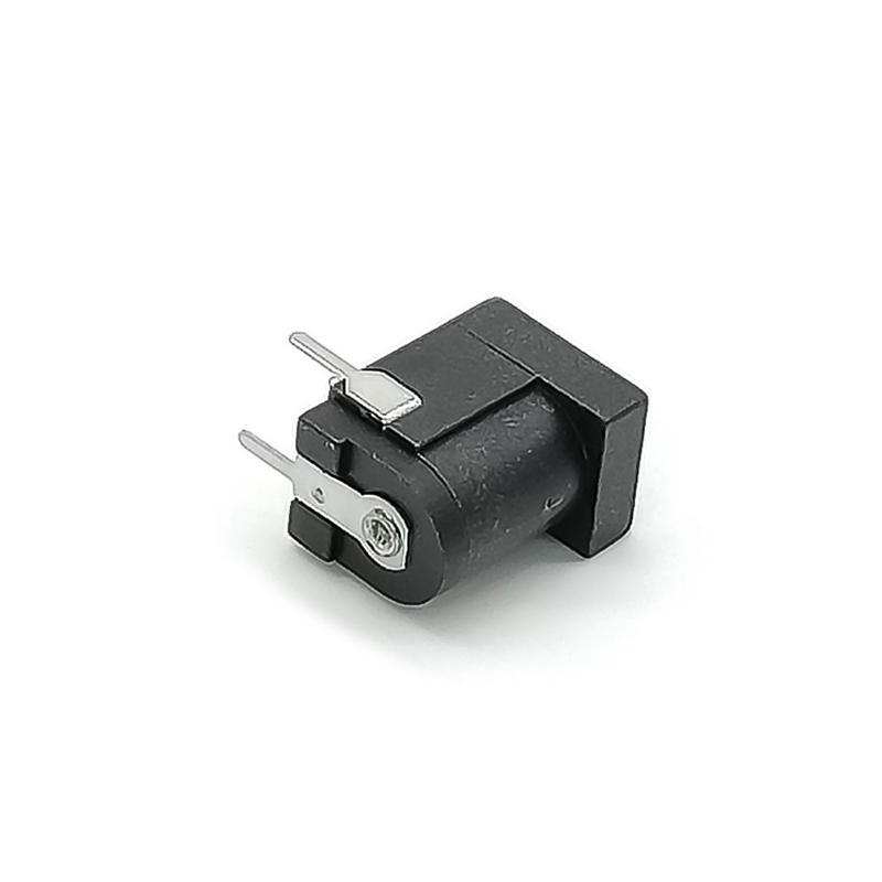 Elecbee DC Power Jack 5.5*2.1mm Male Through Hole solder Lug Right Connector Unshiled