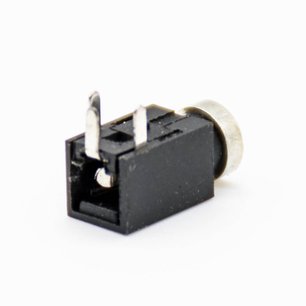 Elecbee DC Power Supply Unshiled Through Hole Plastic Solder Lug Right Angle Black Female Jack