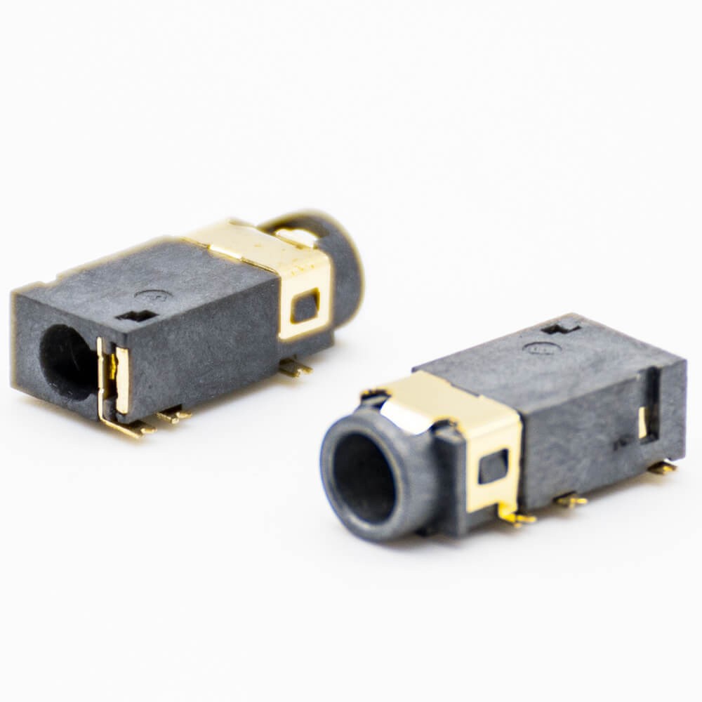 Elecbee Waterproof DC Power Connectors Unshiled SMD Horizontal Solder Lug Female Jack