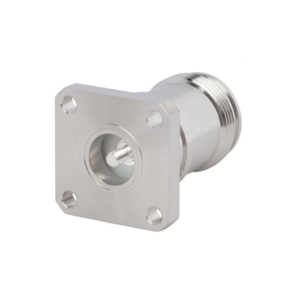 Elecbee 4.3/10 Connector Straight Jack Clamp type 4 Hole Flange Receptacle
