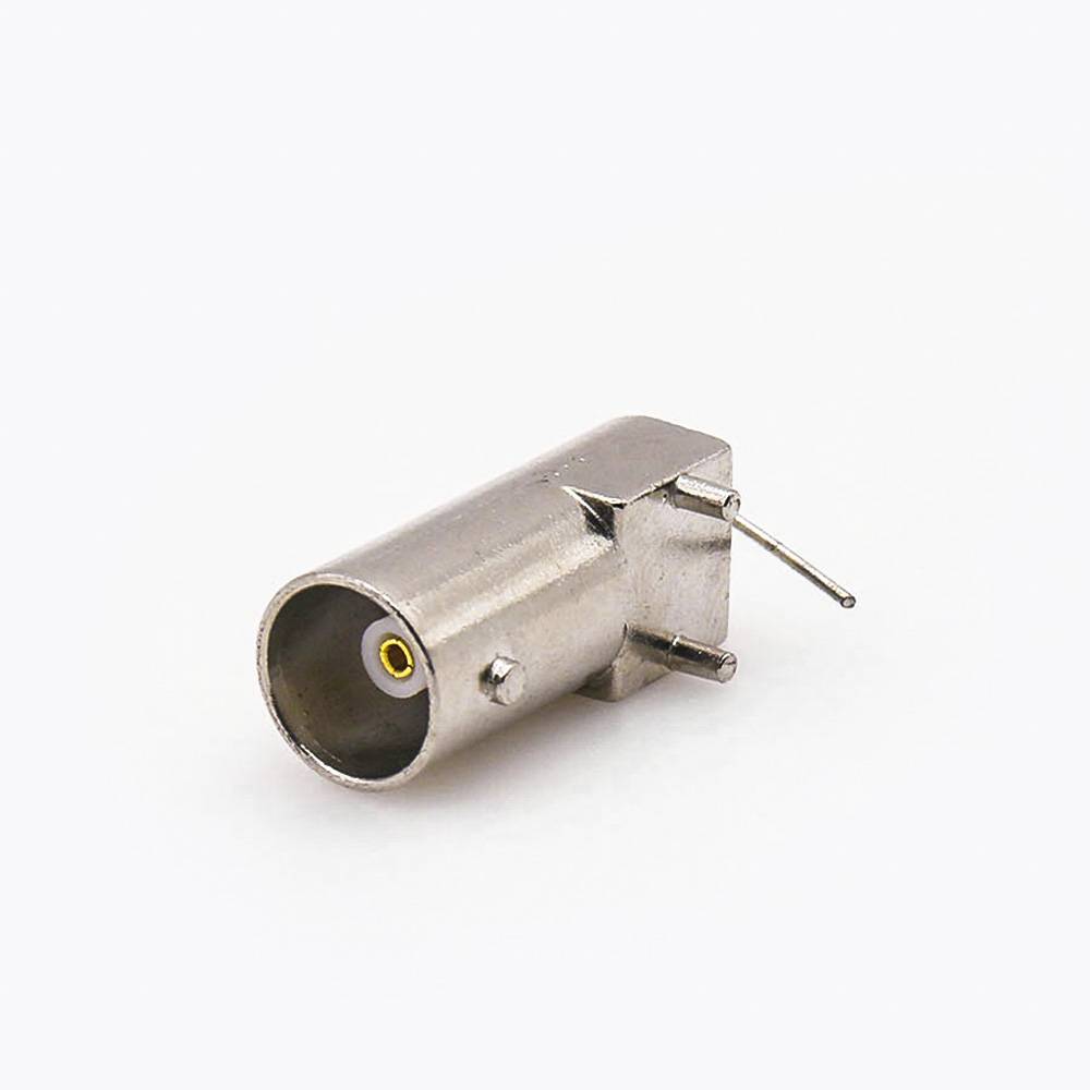 Elecbee BNC Pin Connector Female Right Angle PCB Mount Through Hole