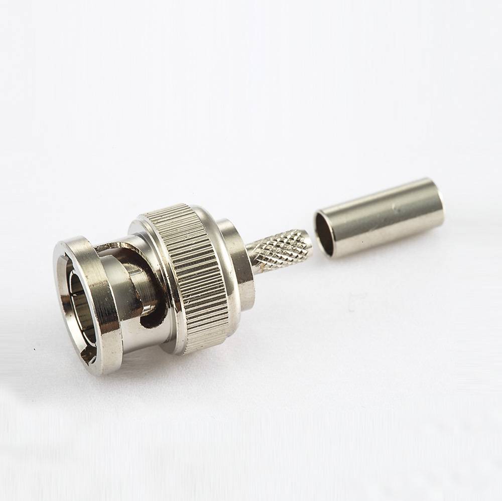 Elecbee BNC Connector Male180 Degree Cable Mount Crimp For SYV75-2 Cable