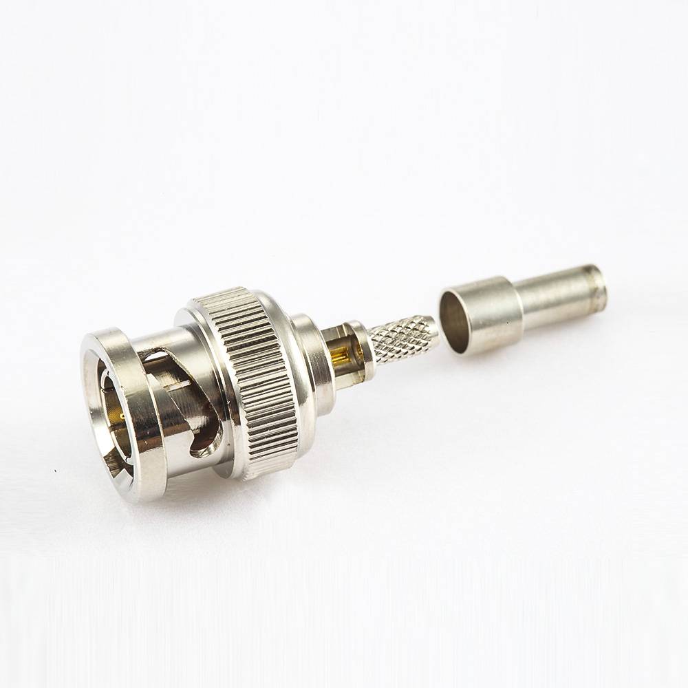 Elecbee BNC Connector for SYV75-2 Cable Crimp Plug Straight