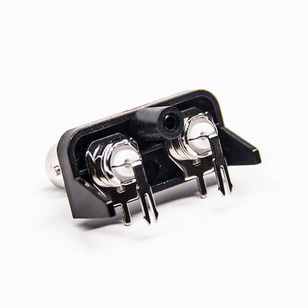 Elecbee BNC Connector PCB Mount Dual Angled Female