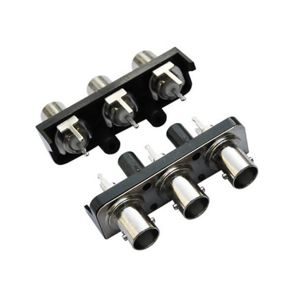 Elecbee BNC Connectors Female 3x1 Straight for PCB Mount