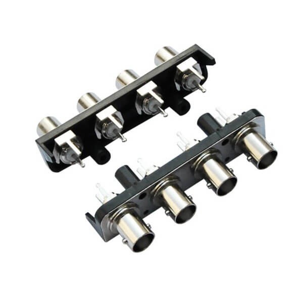 Elecbee Female BNC Connector 4x1 Jack Straight for PCB