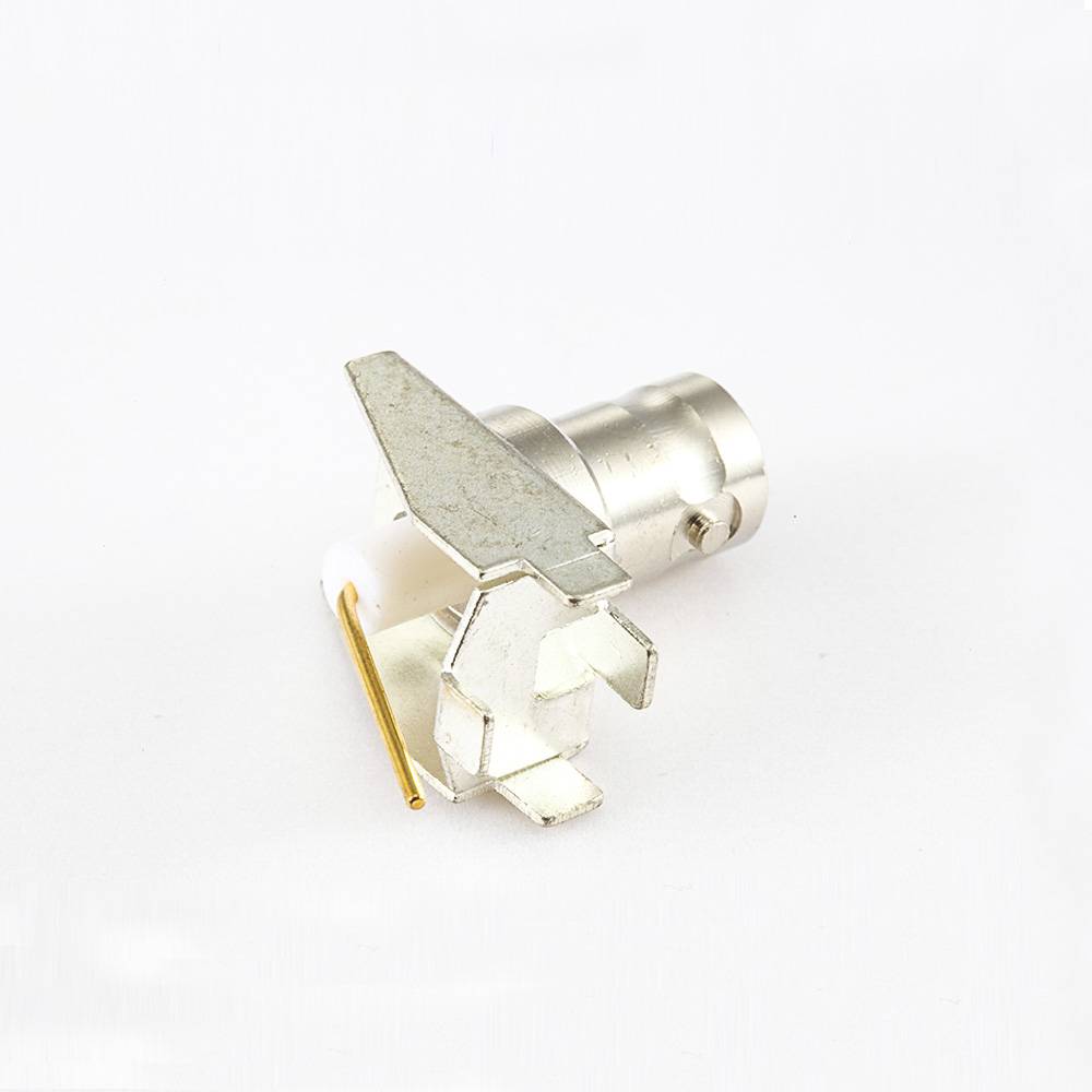Elecbee Solder Type BNC Connector PCB Mount Female Angled DIP Type