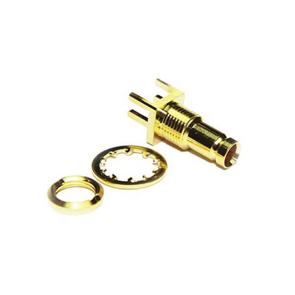 Elecbee 20pcs 1.0/2.3 Connector Jack Straight 75Ω Solder Termination PCB Mount Micro Miniature Bulkhead Fitting
