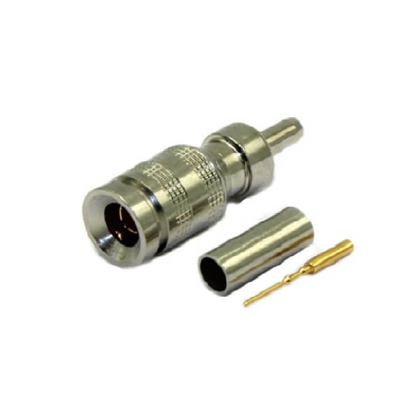 Elecbee 20pcs 1.0/2.3 Connector Straight 75Ω Plug Crimp Termination Cable Mount Miniature Bulkhead Fitting Snap-On