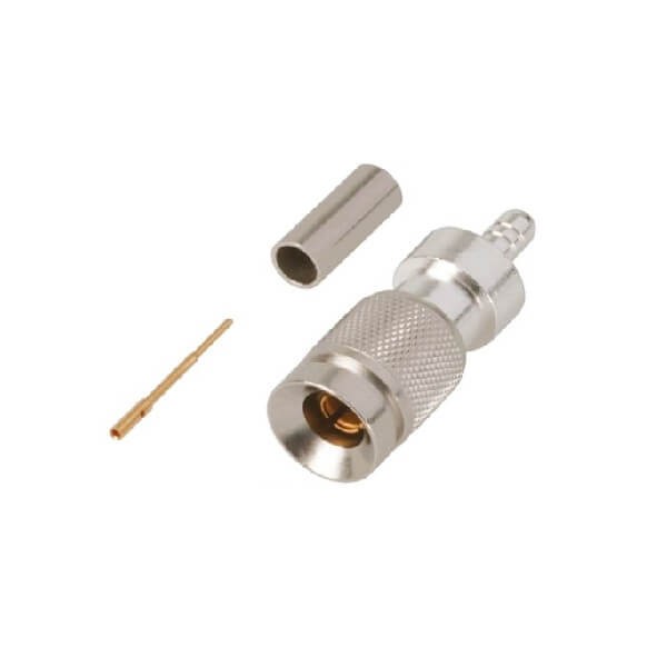 Elecbee 20pcs 1.0/2.3 Connector Straight 75Ω Plug Solder Termination for Cable Mount