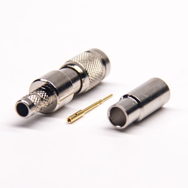 Elecbee Female Din Connector 180 Degree Crimp Type for Cable Nickel Plating