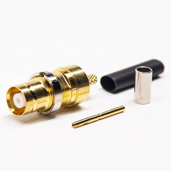 Elecbee Connector DIN 1.6/5.6 Female 180 Degree Crimp Type for Coaxial Cable