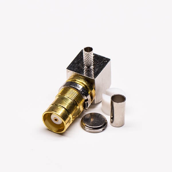 Elecbee 20pcs DIN 1.6/5.6 Connector Female Right Angled Crimp Type