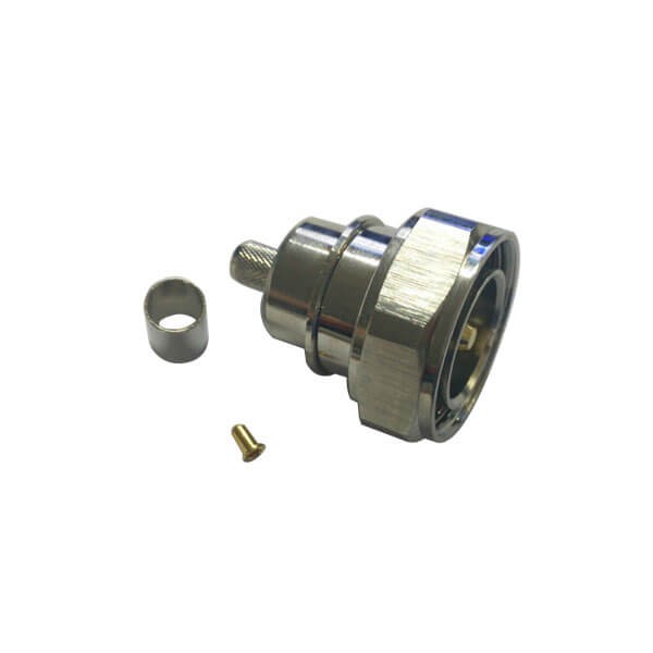 Elecbee 7/16 DIN Male Connector Straight Coax Crimp Type for Cable