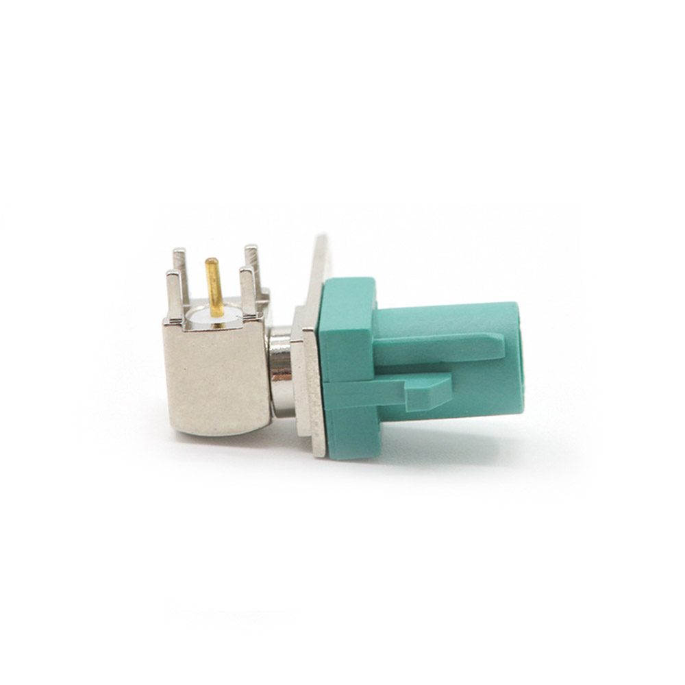 Elecbee E Code Fakra Right Angle Male Plug PCB Board Vehicle GSM Antenna RF Connector Green Single Baffle