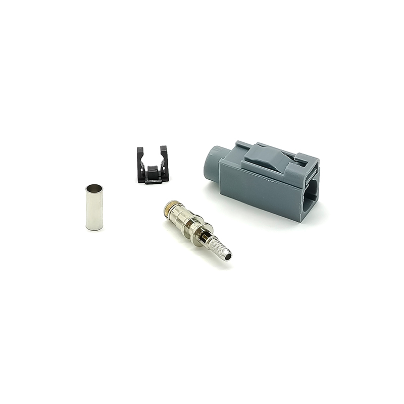 Elecbee Fakra Cables Car Head Unit Fakra G Female Grey Crimp Solder Connector for RG316 RG174 Cable