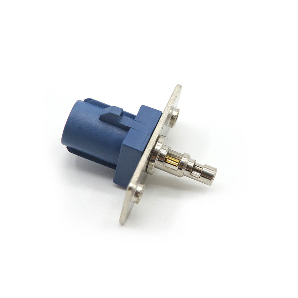 Elecbee Fakra Connector C Code Male with 2-Hole Baffle Straight Solder Type Vehicle GPS Signal