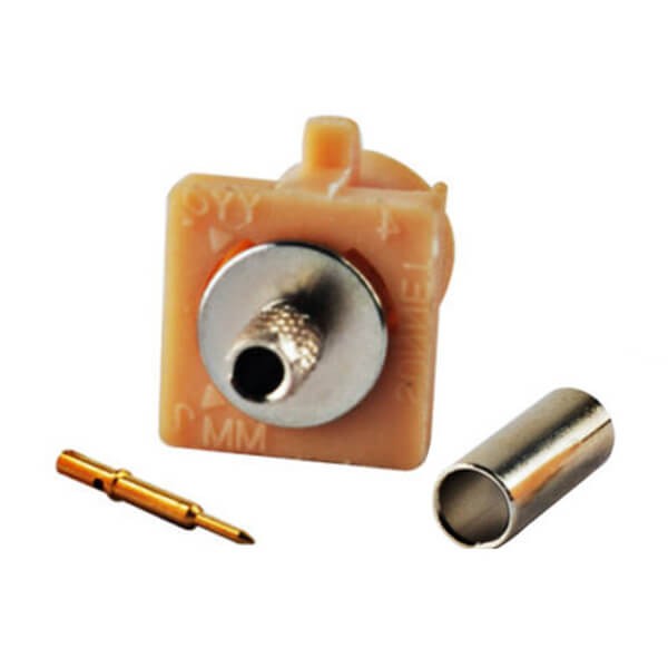Elecbee Fakra Connector Standard Car Stereo Bluetooth Fakra I Male Beige Crimp Connector for RG316 RG174 Cable