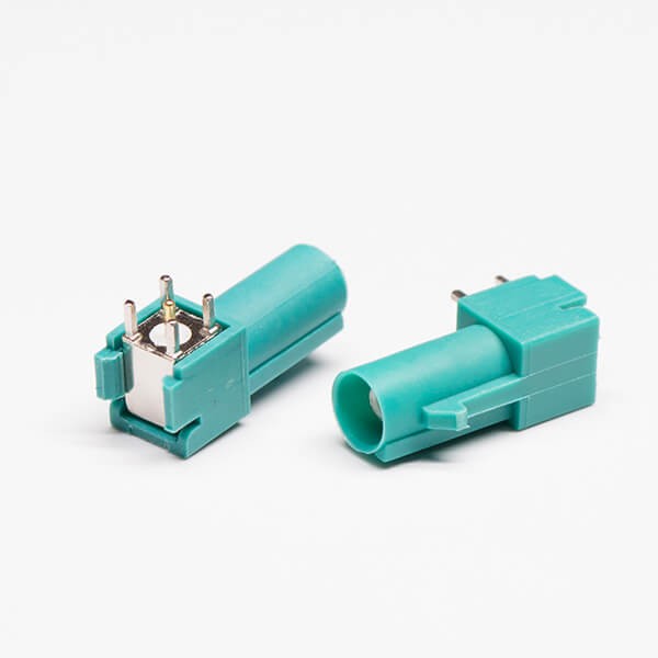 Elecbee FAKRA SMB Connector E Type Brown Coax Male Through Hole for PCB