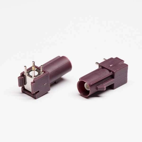 Elecbee FAKRA SMB Connector D Type Brown Coax Female Through Hole for PCB