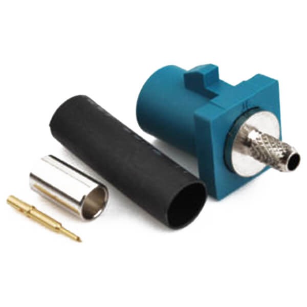 Elecbee Fakra Z Male Water Blue Crimp Solder Connector for Car Antenna RG316 RG174 Cable