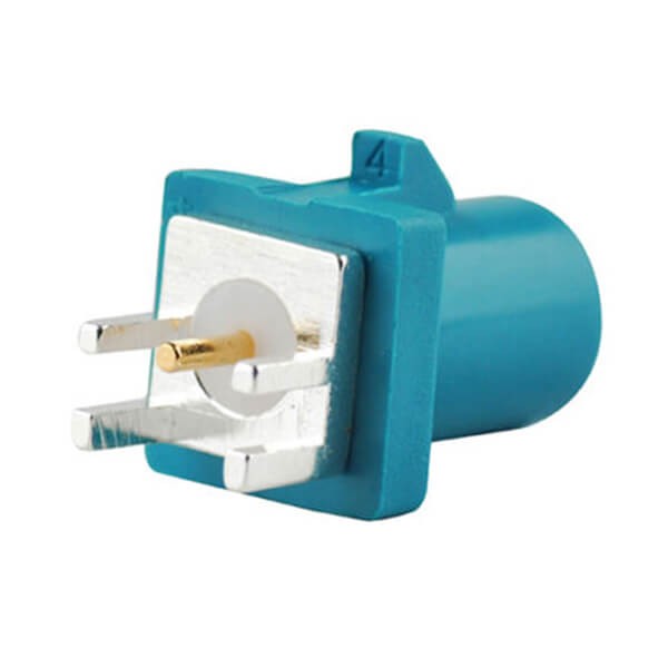 Elecbee RF Fakra Z Water Blue Male Through Hole PCB Mount