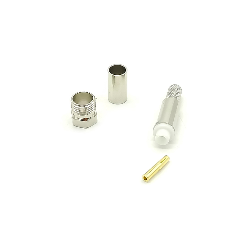 Elecbee FME Female Connector 180 Degree 50Ω 2GHz Crimp for RG58 C/U