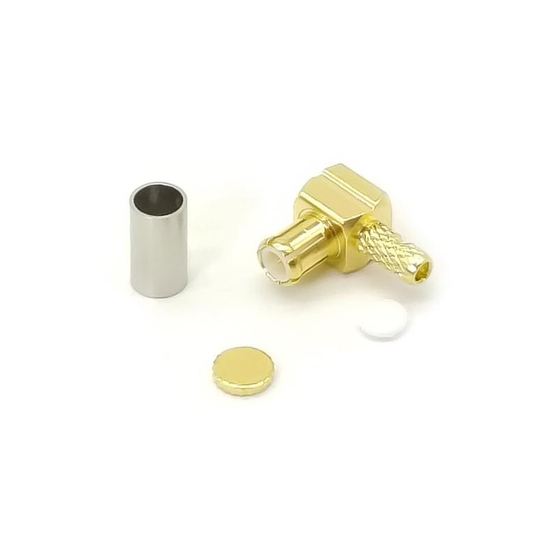 Elecbee 20pcs MCX Connector Crimp Type 90 Degree Coax Male for Cable RG178