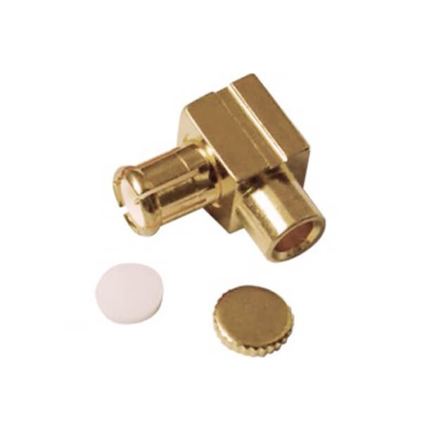 Elecbee 20pcs MCX Connector Male Coax Angled Solder Type for Cable