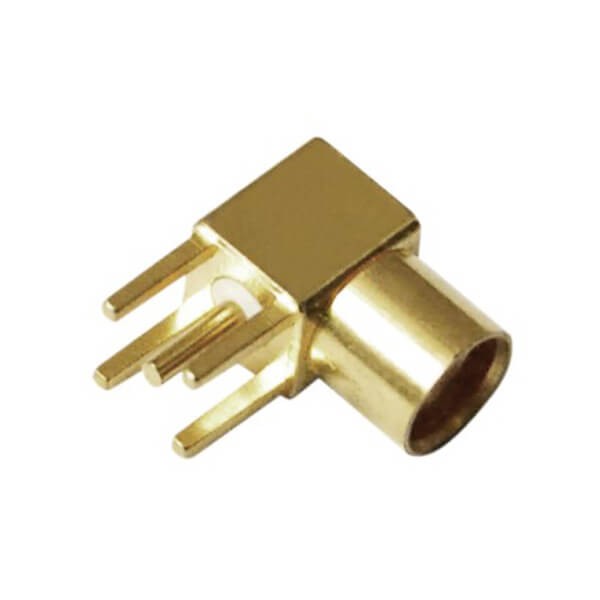 Elecbee 20pcs MCX Connector Right Angle Gold Plated Female for PCB
