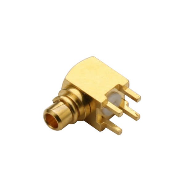 Elecbee 20pcs MMCX Connector Male Gold Plated Angled Through Hole for PCB