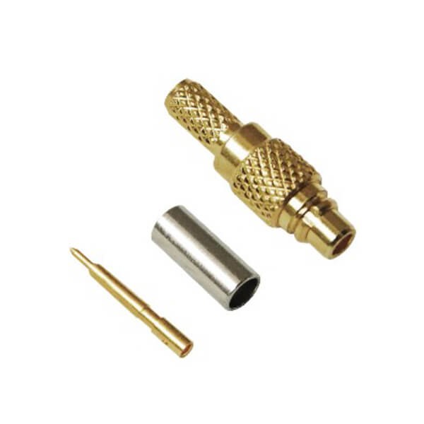 Elecbee 20pcs MMCX Crimp Connector 180 Degree Plug for Cable