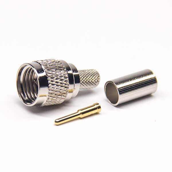 Elecbee 20pcs Mini UHF Male Connector Straight Cirmp Type Coxa Cable RG58