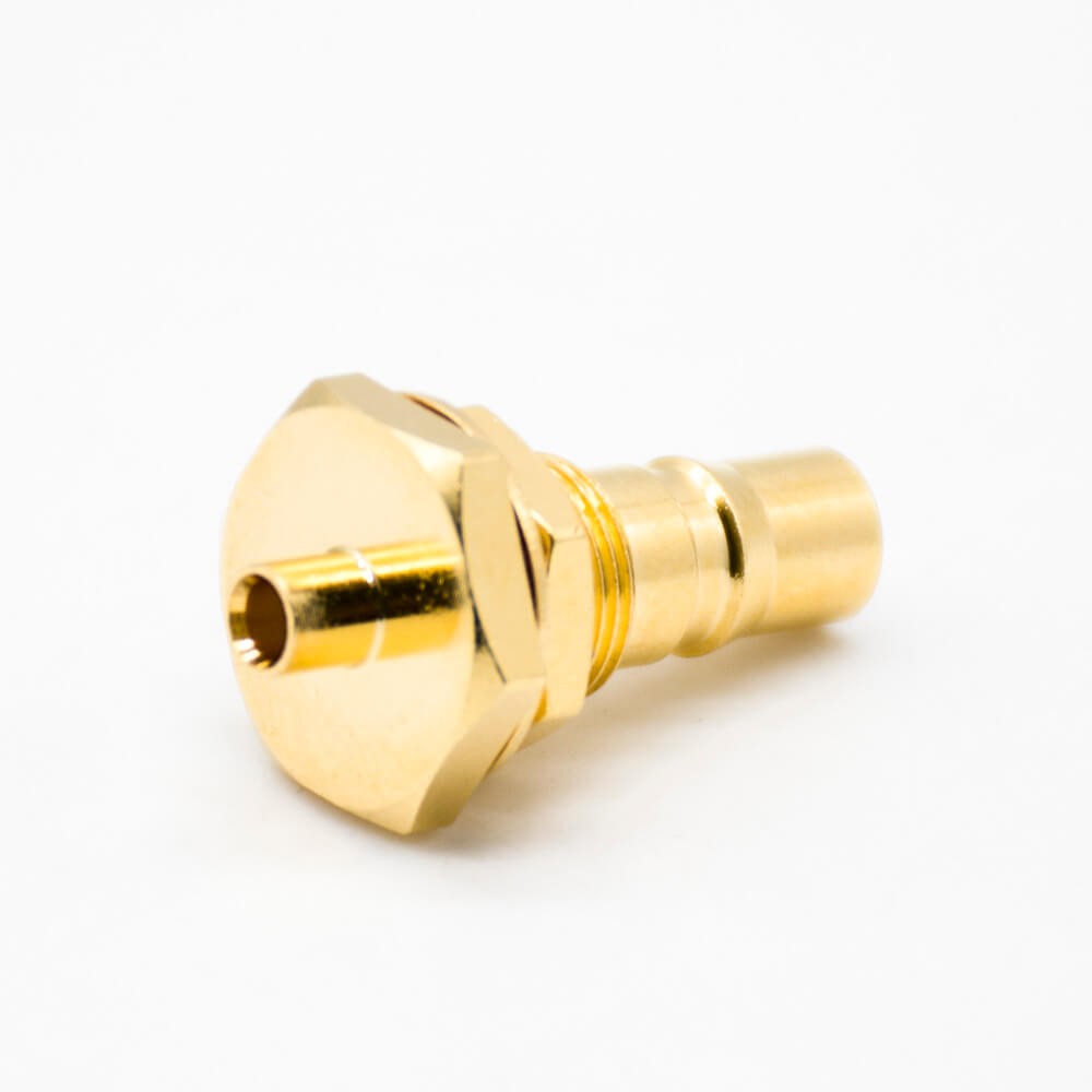 Elecbee QMA Connector Female Standard RG178Cable Straight Gold Plating Panel Mount Front Bulkhead Solder Type