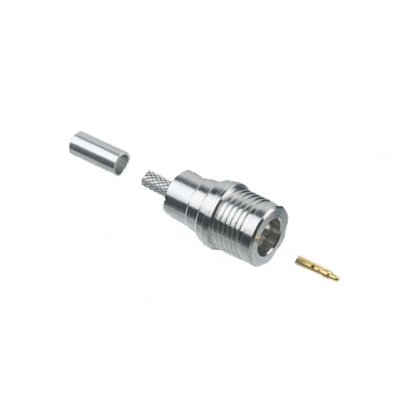 Elecbee 20pcs QMA Plug Connector Male Straight Cable Mount Connector Crimp for RG58 50Ω