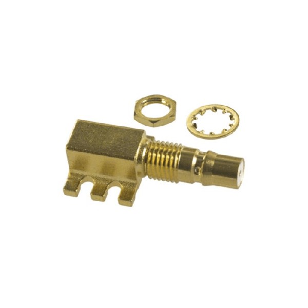 Elecbee QMA Right Angle PCB Mount Connector Jack Solder Termination