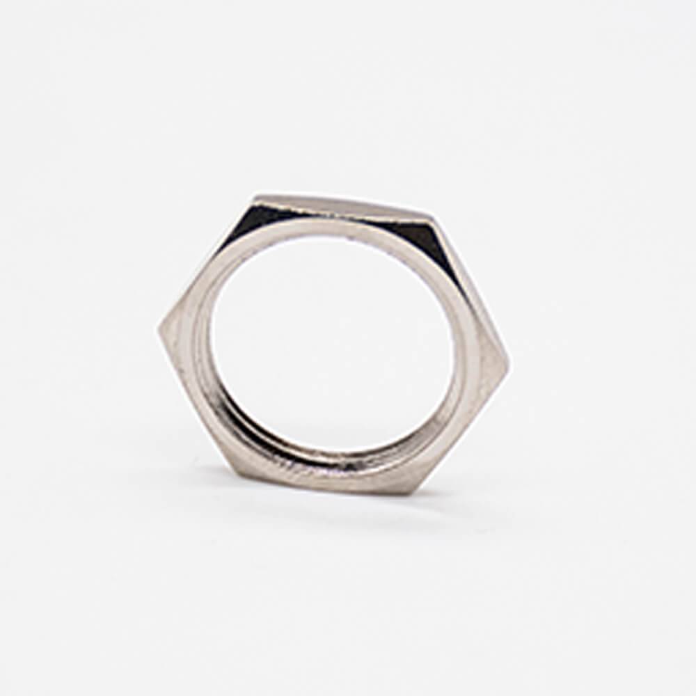 Elecbee Hex Lock Nuts N Type Female Metal Nickel Plating