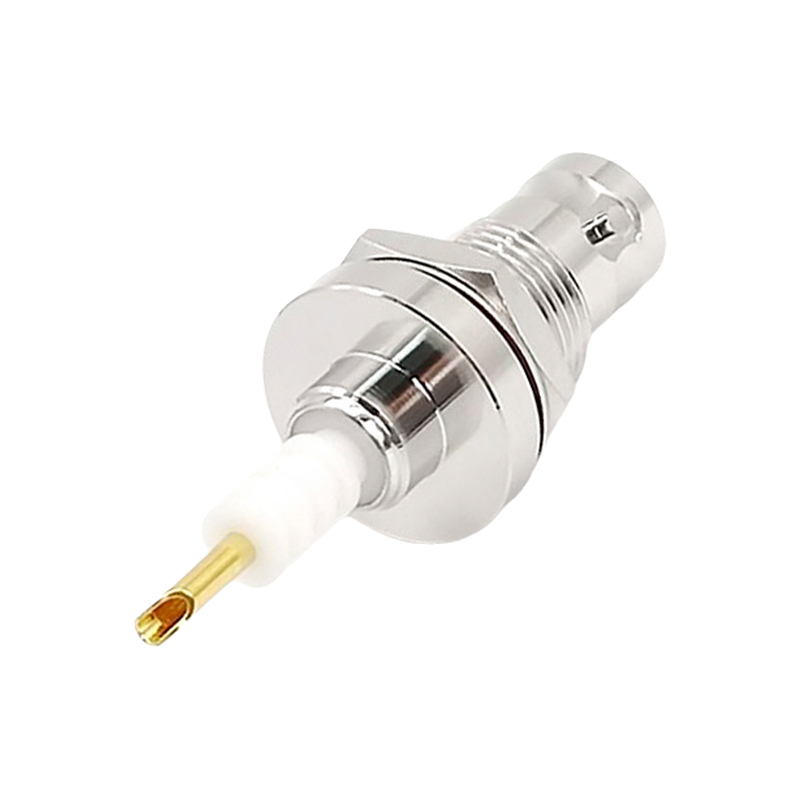 Elecbee SHV Male Connectors Front Mount Panel Solder For Cable 180° Connector