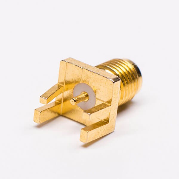 Elecbee RF Coaxial connector Standard SMA Jack Straight Solder Type for PCB mount