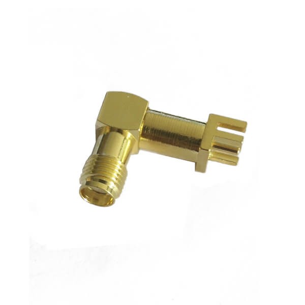 Elecbee 20pcs RF Coaxial connector Standard SMA Jack Right Angle Solder Type for PCB mount