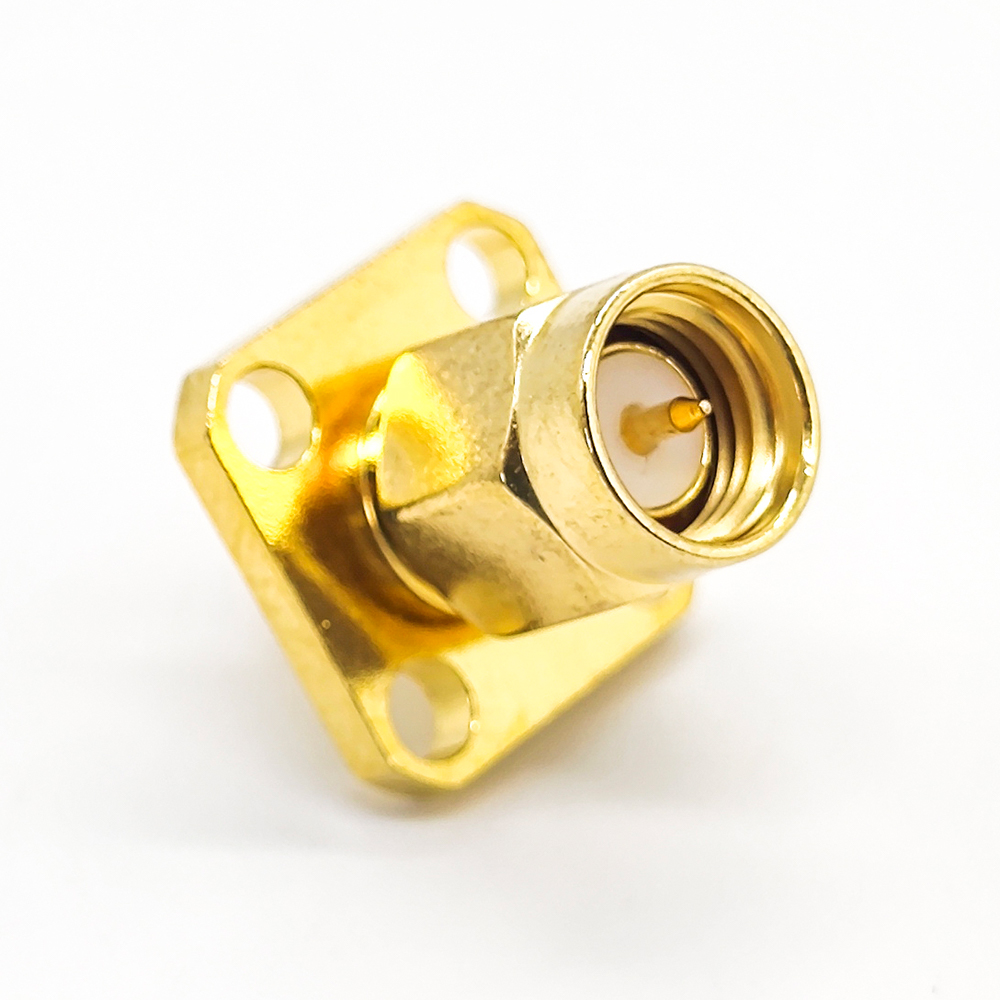 Elecbee RF Coaxial connector Standard SMA Plug Straight Solder Type for PCB mount