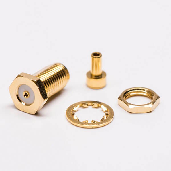 Elecbee RF Coaxial connector Standard SMA Jack Straight Solder Type for PCB mount
